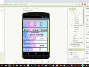 Cover image with a screenshot with a working software for app creation